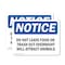 Signmission Do Not Leave Food Or Trash Out Overnight, 7 in W x Rectangle, Vinyl Decal OS-2PACK-NS-D-57-L-11294 - alternate 1